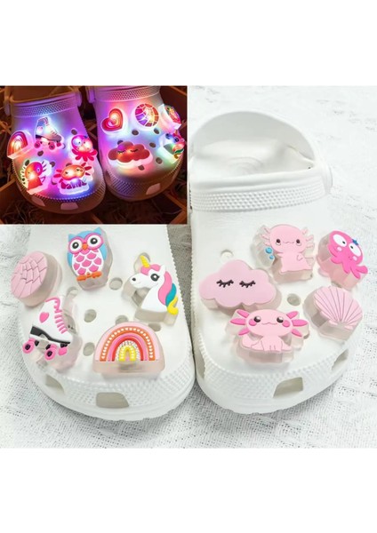 Ledli Yanıp Sönen Güneş Terlik Süsü Üç Boyutlu/ışıklı 3D Charm/jibbitz modelleri