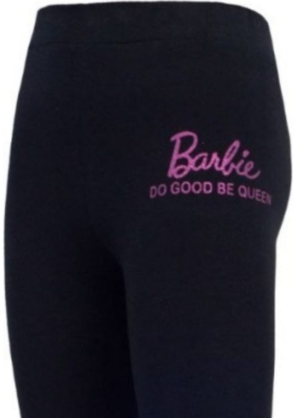 Iz Çocuk Barbie Queen Sim Baskı Pamuklu Normal Bel Tayt