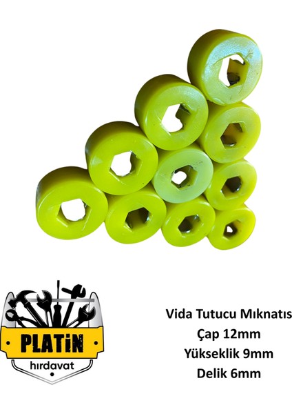 Apex Bits Tutucu Mıknatıs Halkası Sarıtornavida Ucu Mıknatısı 10 Adet PLT28000611