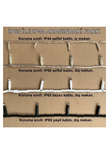 Yılbaşı Aydınlatması Hareketli LED Perde Dış Mekan Hortum Sıcak Beyaz Işık Dekoratif 10MT. Beyaz Kablolu Süs fırsatları