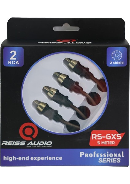 Rs-Gx5 5 Metre Yüksek Performanslı Ara Bağlantı Kablosu 2rca-2rca