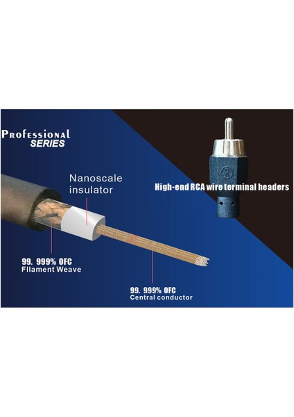 Rs-Gx5 5 Metre Yüksek Performanslı Ara Bağlantı Kablosu 2rca-2rca