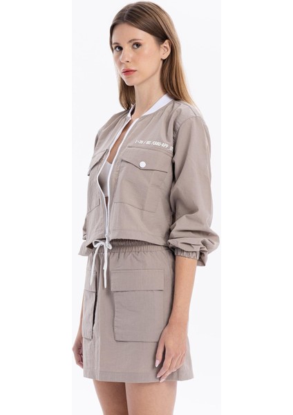 Slim Fit Beli Lastikli Basic Kadın Mini Etek