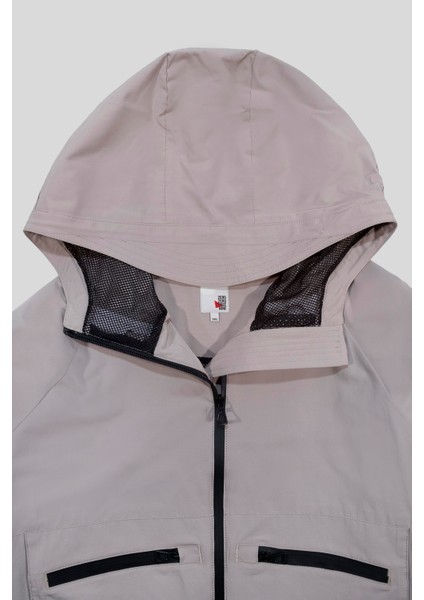 Kapüşon Yaka Oversize Fermuarlı Kadın Mont