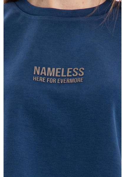 Bisiklet Yaka Ön Flexi Baskılı Kadın Crop fırsatları