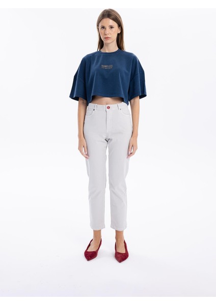 Basic 5 Cep Casual Kadın Dokuma Pantolon