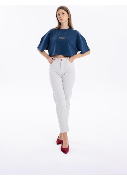 Basic 5 Cep Casual Kadın Dokuma Pantolon