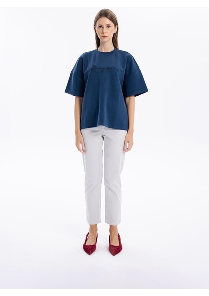 Basic 5 Cep Casual Kadın Dokuma Pantolon