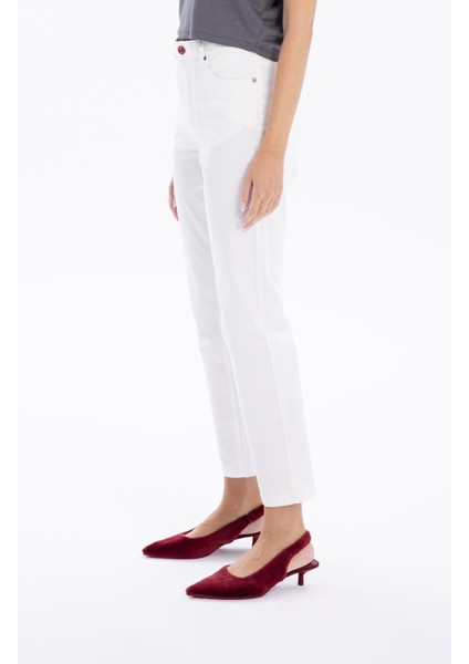 Basic 5 Cep Casual Kadın Dokuma Pantolon