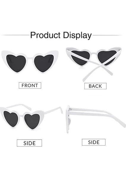 Beyaz Renk Kalp Gelin Düğün Gözlüğü 15X5 cm modelleri