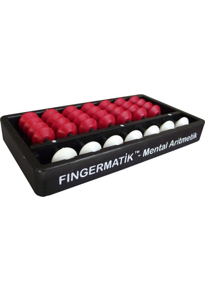 Fingermatik 7 Basamaklı Soroban Öğrenci Mental Aritmetik Abaküsü - Kırmızı - Beyaz fiyatları