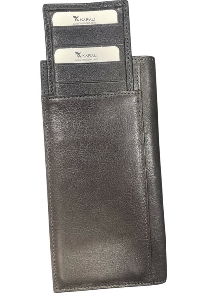 Deri Mıknatıslı Arka Kartlıklı Cüzdan Gri BC429-9 fiyatları