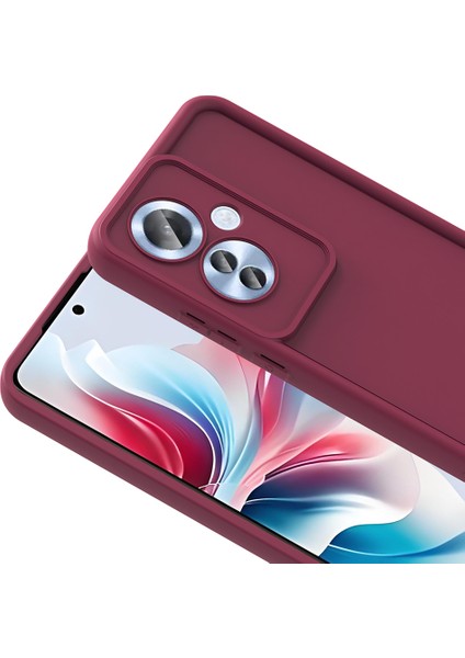 Oppo Reno 11F ile Uyumlu Kılıf Parlak Tek Renkli Yüzey Dayanıklı Malzeme & Tam Koruma Redolent Kılıf Ergonomik Kavrama Kolay Erişim Kapak Mürdüm modelleri