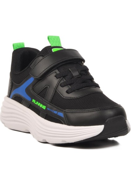 Siyah Saks Cırtlı Erkek Çocuk Spor Ayakkabı 1880 F