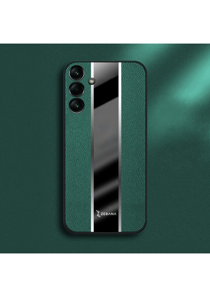 Samsung Galaxy A26 Uyumlu Kılıf Premium Deri Kılıf Yeşil