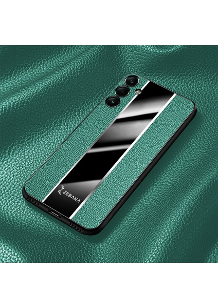 Samsung Galaxy A26 Uyumlu Kılıf Premium Deri Kılıf Yeşil