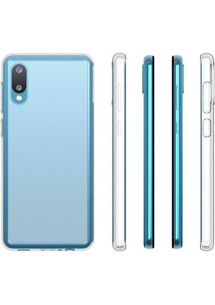 Samsung Galaxy A02 Uyumlu Kılıf Şeffaf Soft Silikon Kılıf Şeffaf
