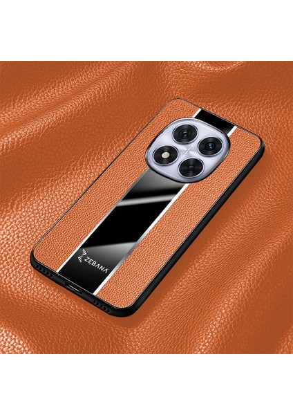 Xiaomi Redmi Note 14 Pro Uyumlu Kılıf Premium Deri Kılıf Kahverengi modelleri