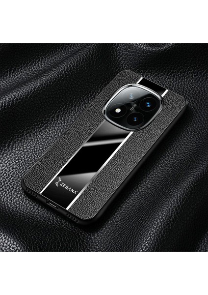 Xiaomi Poco X7 Uyumlu Kılıf Premium Deri Kılıf Siyah modelleri