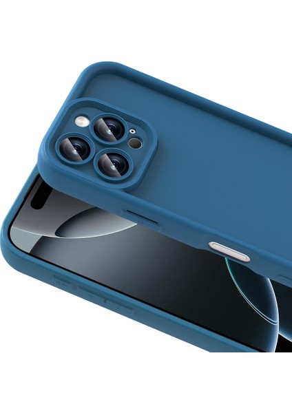 Apple iPhone 16 Pro Max ile Uyumlu Kılıf Parlak Tek Renkli Yüzey Dayanıklı Malzeme & Tam Koruma Redolent Kılıf Ergonomik Kavrama Kolay Erişim Kapak Siyah