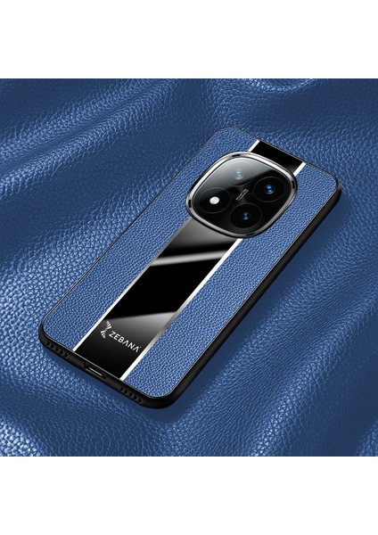 Xiaomi Poco X7 Uyumlu Kılıf Premium Deri Kılıf Mavi modelleri
