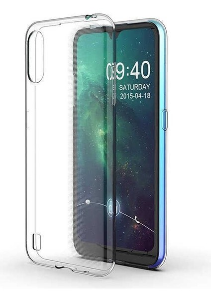 Samsung Galaxy A01 Uyumlu Kılıf Şeffaf Soft Silikon Kılıf Şeffaf