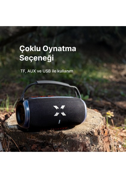 Kablosuz Bluetooth Hoparlör Rgb Işıklı 20W Tws Ses Bombası X6701