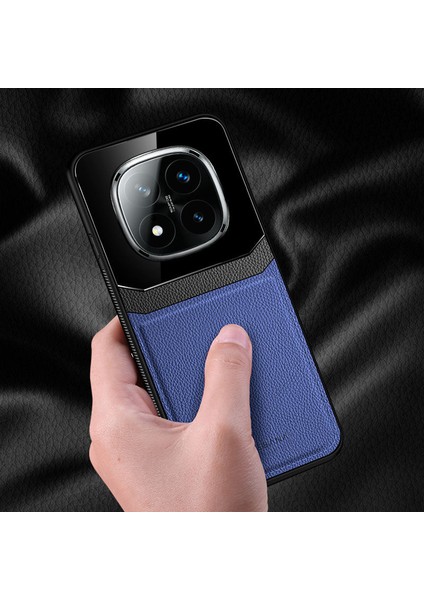 Xiaomi Poco X7 Uyumlu Kılıf Lens Deri Kılıf Lacivert fiyatları