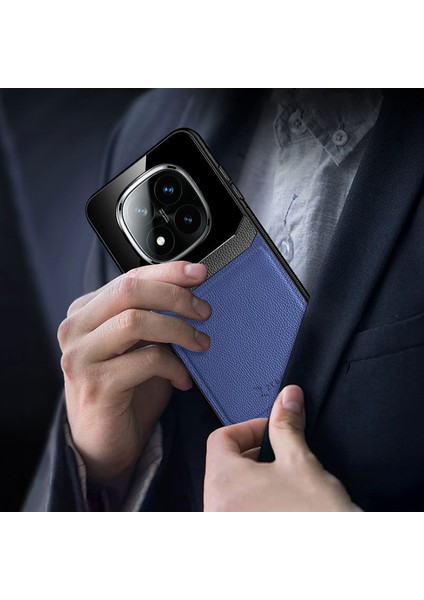 Xiaomi Poco X7 Uyumlu Kılıf Lens Deri Kılıf Lacivert fırsatları