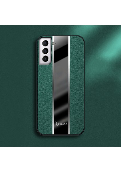 Samsung Galaxy S25 Plus Uyumlu Kılıf Premium Deri Kılıf Yeşil