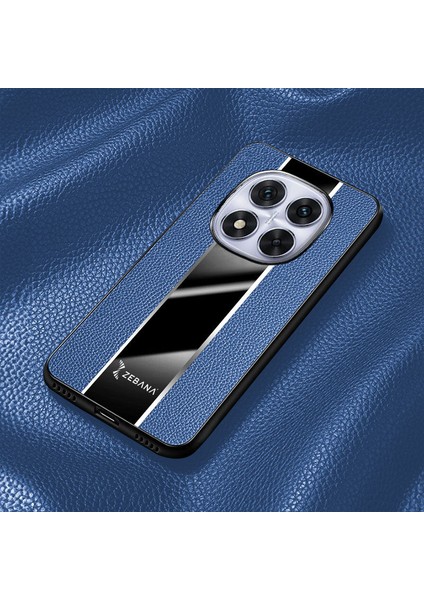 Xiaomi Redmi Note 14 Pro Uyumlu Kılıf Premium Deri Kılıf Mavi modelleri