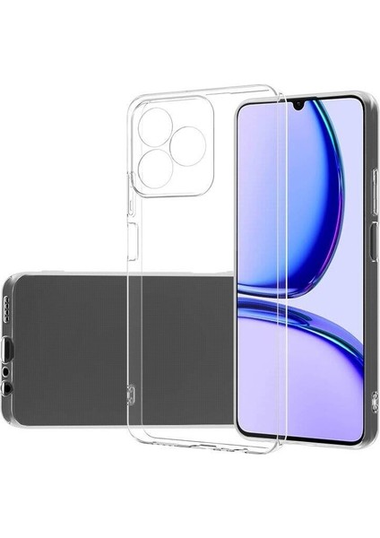Realme C53 Uyumlu Kılıf Zebana Şeffaf Soft Silikon Kılıf Şeffaf