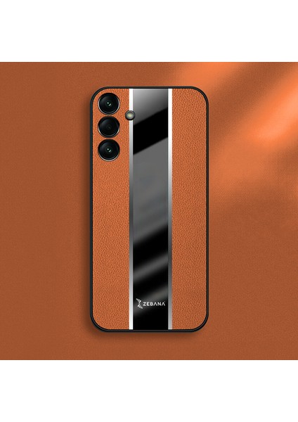 Samsung Galaxy A56 Uyumlu Kılıf Premium Deri Kılıf Kahverengi
