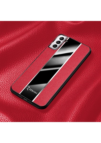 Samsung Galaxy S25 Plus Uyumlu Kılıf Premium Deri Kılıf Kırmızı modelleri