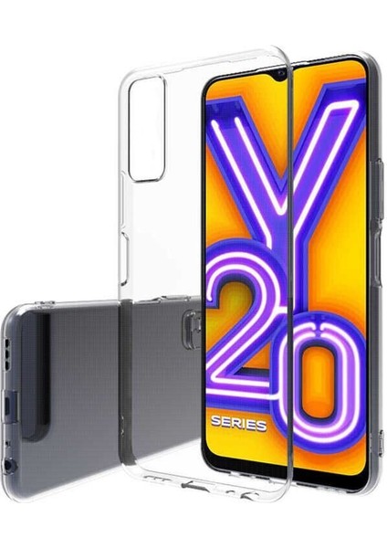 Vivo Y20S Uyumlu Kılıf Şeffaf Soft Silikon Kılıf Şeffaf