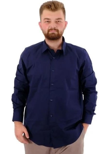 Modexl 20351 Battal Gomlek-Lacivert fiyatları