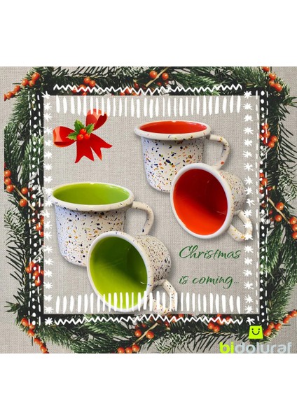 Yeni Yıl Kupa Seti, Yılbaşı Konseptli Ikili Emaye Kupa Seti modelleri