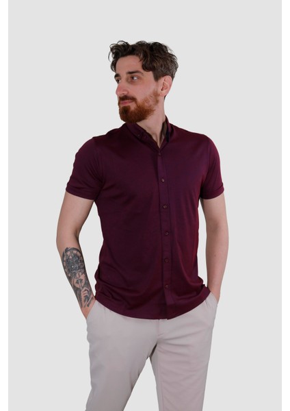 2910-G Hsk Erkek Gomlek-Bordo fiyatları