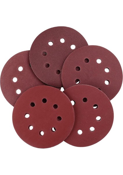 100PCS 5 Inç Zımpara Diskleri 150 180 240 320 400 6 Delikli Kendinden Yapışkanlı (Yurt Dışından)