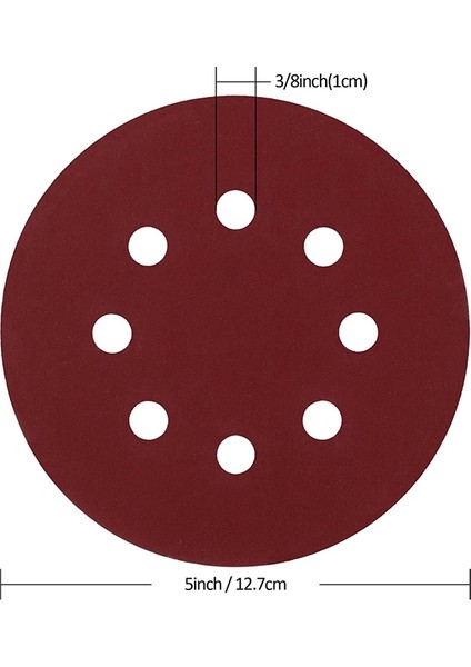 100PCS 5 Inç Zımpara Diskleri 150 180 240 320 400 6 Delikli Kendinden Yapışkanlı (Yurt Dışından) fiyatları