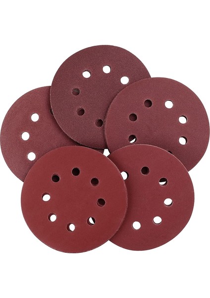 100PCS 5 Inç Zımpara Diskleri 150 180 240 320 400 6 Delikli Kendinden Yapışkanlı (Yurt Dışından) modelleri