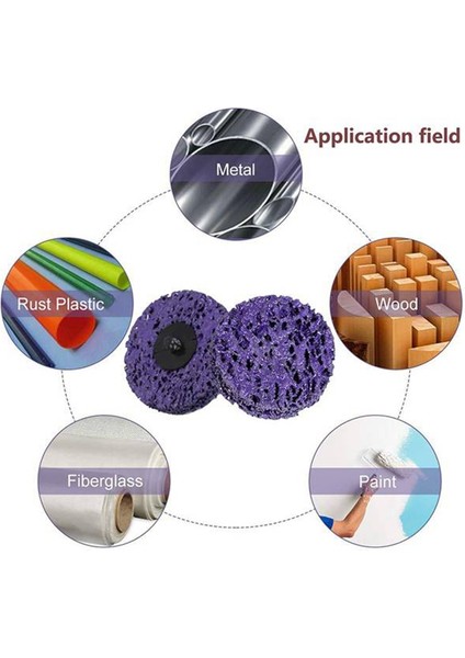 25 Adet 2 Inç 50MM Hızlı Değişim Roloc Kolay Şerit ve Temiz Diskler Mor Boya Pas Temizleme Yüzey Hazırlığı Için 1 Tutucu ile (Yurt Dışından) modelleri