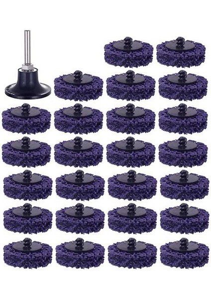25 Adet 2 Inç 50MM Hızlı Değişim Roloc Kolay Şerit ve Temiz Diskler Mor Boya Pas Temizleme Yüzey Hazırlığı Için 1 Tutucu ile (Yurt Dışından) indirimleri
