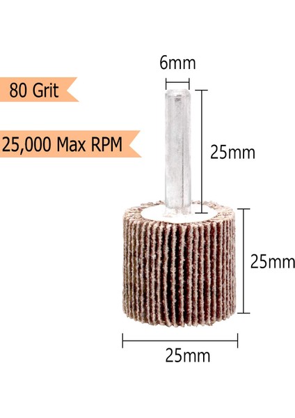Srıwen 2020 20 Paket Monteli Mop Zımpara 80 Grit Alüminyum Oksit Zımpara Mop Zımparaları Matkap - Aşındırıcı Taşlama Aleti (Yurt Dışından) fiyatları