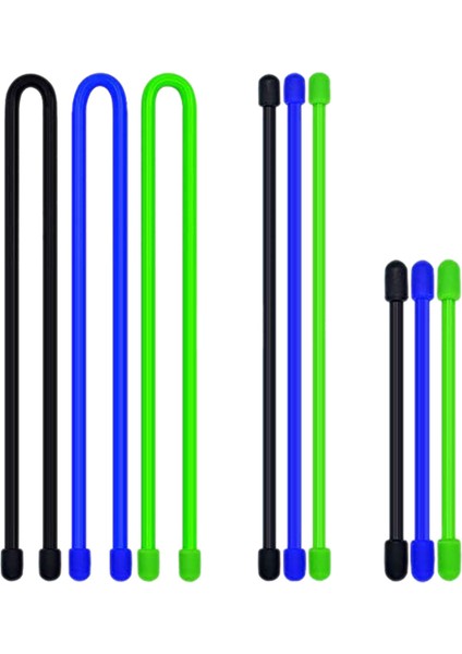 Srıwen 2020 9 Adet/takım Silikon Kablo Bağı, Yeniden Kullanılabilir Büküm Kravat, Kablo Bağı Askıları, 4 Inç, 6 Inç, 12 Inç (Yurt Dışından) fiyatları