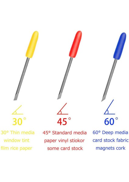 Namuny 30 Adet 30/45/60 Derece Bıçak Vinil Kesici Plotter S Için CB09 CB09U Graphtec Bıçak Tutucu Tabanı ile (Yurt Dışından) modelleri