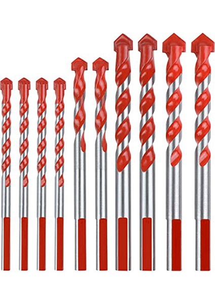 10 Adet Duvar Matkap Uçları Seti Fayans Cam Seramik Tuğla Için, Üçgen Saplı ve Endüstriyel Mukavemetli Karbür Ipuçları (Yurt Dışından) fiyatları