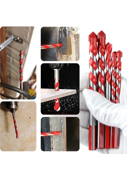 10 Adet Duvar Matkap Uçları Seti Fayans Cam Seramik Tuğla Için, Üçgen Saplı ve Endüstriyel Mukavemetli Karbür Ipuçları (Yurt Dışından) indirimleri