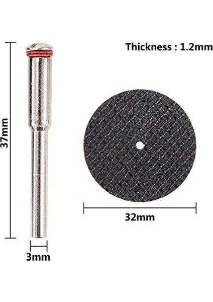 25 Adet 32MM Taşlama Çarkı Mandreller ile Döner Aletler Için Reçine Kesme Diski Mini Daire Testere Bıçağı Döner Kesme Tekerleği (Yurt Dışından)