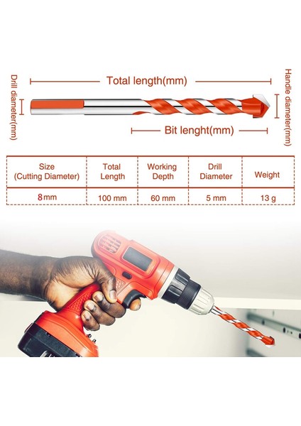 12 Adet 6 mm Duvar Matkap Ucu Setleri Üçgen Saplı Çok Fonksiyonlu Matkap Uçları Elektrikli El Aletleri Için Delme Matkap Uçları Seti (Yurt Dışından) modelleri